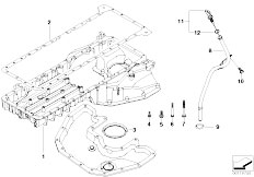 E67 760LiS N73 Sedan / Engine/  Oil Pan Upper Part Oil Level Indicator