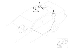 E39 535i M62 Sedan / Audio Navigation Electronic Systems/  Single Parts F Rear Window Antenna