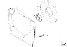 E65 730d M57N Sedan / Radiator Fan Shroud Fan