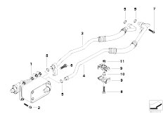 E60N 535d M57N2 Sedan / Radiator/  Heat Exch Transmission Oil Cooler Line