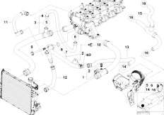 E46 320d M47 Sedan / Engine/  Cooling System Water Hoses