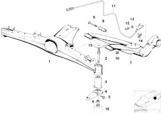 Z3 Z3 2.8 M52 Roadster / Rear Axle Rear Axle Support Wheel Suspension