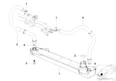 E34 540i M60 Sedan / Radiator Transmission Oil Cooling