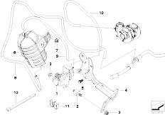 E65 730d M57N Sedan / Engine Vacum Control Engine Turbo Charger