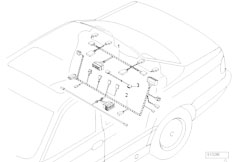 E38 728iL M52 Sedan / Vehicle Electrical System Rear Seat Wiring Set