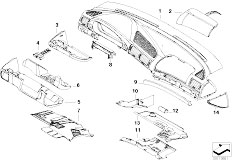 E38 735iL M62 Sedan / Vehicle Trim/  Trim Panel Dashboard