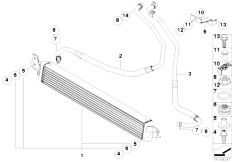 E90N M3 S65 Sedan / Radiator Engine Oil Cooler Oil Cooler Line