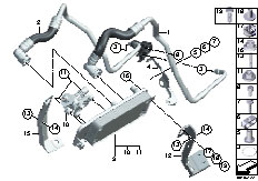 F01 740i N54 Sedan / Radiator/  Heat Exch Transmission Oil Cooler Line