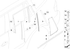 E83N X3 2.0d M47N2 SAV / Vehicle Trim/  Exterior Covers Door Rear