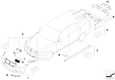 E91 335xi N54 Touring / Vehicle Trim/  Bmw Performance Aerodynamics
