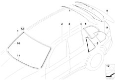 E70 X5 4.8i N62N SAV / Vehicle Trim/  Glazing Safety Vehicle