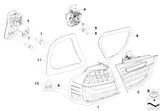 E90N 330i N53 Sedan / Lighting/  Rear Light