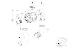E46 323Ci M52 Coupe / Engine Electrical System/  Alternator Individual Parts 120a Valeo