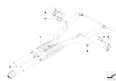 E64N 650i N62N Cabrio / Exhaust System Centre Muffler