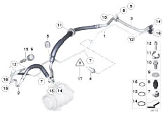 E89 Z4 30i N52N Roadster / Heater And Air Conditioning Coolant Lines