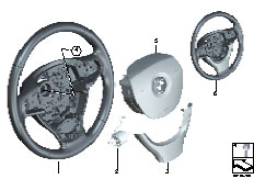 F01 730d N57 Sedan / Steering/  Steering Wheel Airbag Multifunctional