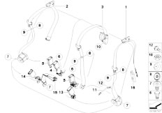 E70 X5 4.8i N62N SAV / Restraint System And Accessories/  Rear Seat Belt Basic