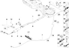 E90N 323i N52N Sedan / Fuel Supply Fuel Pipes Mounting Parts-2