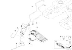 E70 X5 4.8i N62N SAV / Fuel Supply/  Fuel Line Fuel Filter