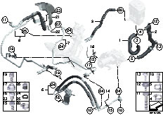 F01 750i N63 Sedan / Steering Hydro Steering Oil Pipes