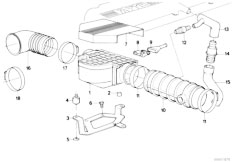 E34 535i M30 Sedan / Fuel Preparation System/  Volume Air Flow Sensor Eml