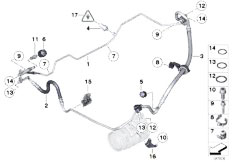 E89 Z4 35i N54 Roadster / Heater And Air Conditioning/  Coolant Lines