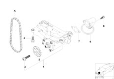 E39 530d M57 Touring / Engine/  Lubrication System Oil Pump With Drive