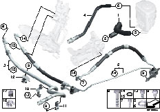 F01 730d N57 Sedan / Steering Hydro Steering Oil Pipes