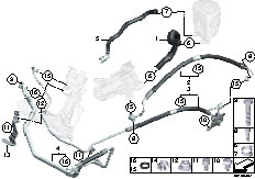 F01 740i N54 Sedan / Steering/  Hydro Steering Oil Pipes