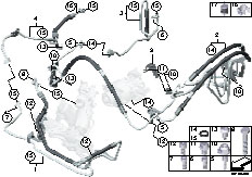 F01 740i N54 Sedan / Steering Power Steering Oil Pipe Dynamic Drive