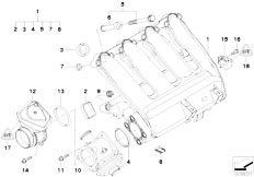 E90 318d M47N2 Sedan / Engine/  Intake Manifold Agr Without Flap Control-2