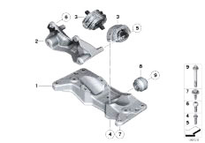 F02 740Li N54 Sedan / Engine And Transmission Suspension Gearbox Suspension