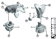 F01 740i N54 Sedan / Engine And Transmission Suspension Engine Suspension