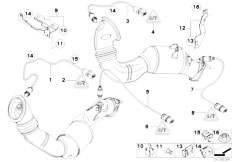 F02 740Li N54 Sedan / Exhaust System Lambda Probe Fixings