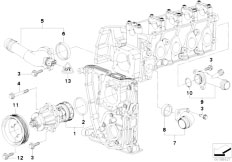 E46 316i 1.6 M43 Sedan / Engine/  Waterpump Thermostat