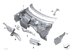 E89 Z4 35i N54 Roadster / Bodywork Splash Wall Parts