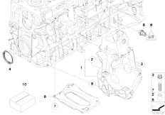 E92 330xd N57 Coupe / Engine/  Engine Block Mounting Parts