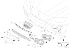 E71 X6 30dX M57N2 SAC / Vehicle Trim Front Bumper Mounting Parts