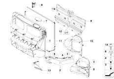 E71 X6 30dX M57N2 SAC / Vehicle Trim/  Air Duct