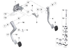 E89 Z4 30i N52N Roadster / Pedals Pedals With Return Spring