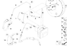 E91N 325xi N53 Touring / Brakes/  Brake Pipe Front