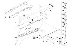 E93 330d M57N2 Cabrio / Vehicle Trim/  Lateral Trim Panel Rear Cabrio