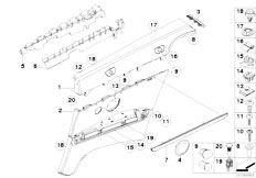 E93 330i N53 Cabrio / Vehicle Trim/  Lateral Trim Panel Rear Cabrio