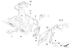 E93 330d M57N2 Cabrio / Vehicle Trim/  Sound Insulating Rear