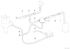 E30 316 M10 2 doors / Fuel Preparation System/  Vacum Control