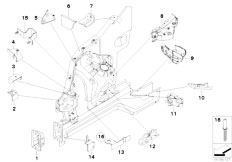 E70 X5 3.0d M57N2 SAV / Bodywork Front Body Bracket Right