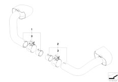 E70 X5 3.0si N52N SAV / Exhaust System Exhaust Pipe Extension Chrome