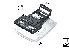 F02 740Li N54 Sedan / Vehicle Electrical System/  Basic Switch Unit Roof