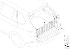 E71 X6 35iX N54 SAC / Vehicle Trim/  Luggage Net