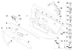 E61N 523i N52N Touring / Vehicle Trim/  Door Trim Panel Rear Side Airbag